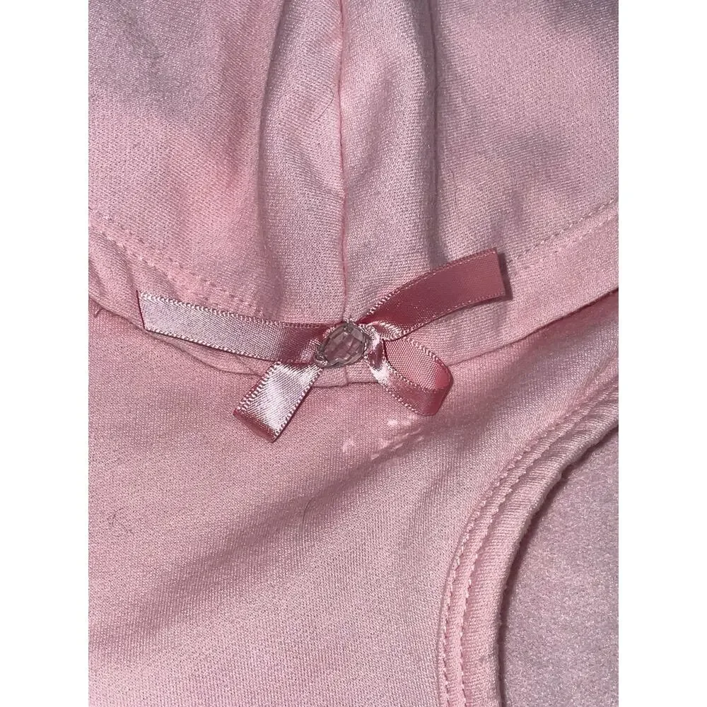 Pink Floral Dog Hoodie Large Wild At Heart Daisy Peace Sign Cozy Pet Sweatshirt